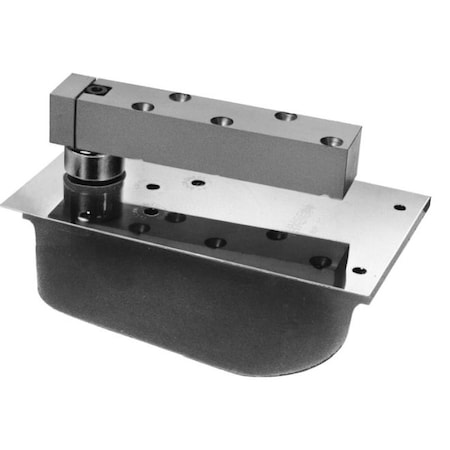 Rixson H28S90626LH Left Hand Heavy Duty Selective Hold Open Floor Closer 90 Degree Satin Chrome H28S90626LH